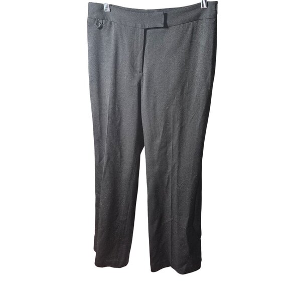 Ann Taylor Petites Womens Black Dress Pants Size 6P Button Waist Back Pockets - Picture 1 of 5